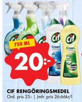 ÖoB Cif rengöringsmedel erbjuda