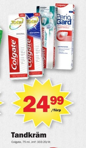 Pekås Colgate tandkräm erbjuda