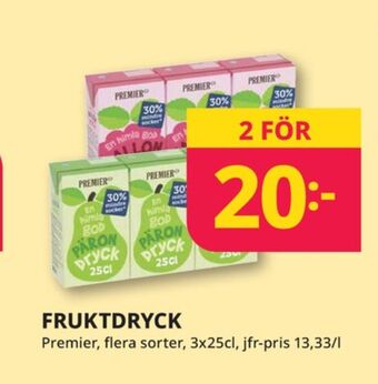 Tempo Premier fruktdryck erbjuda