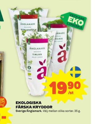 Stora Coop Änglamark kryddörter erbjuda