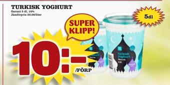 Nya Pulsen Turkisk yoghurt erbjuda