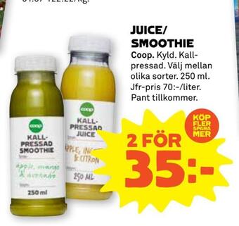 Coop Forum Juice/ smoothie erbjuda