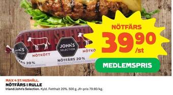 Coop Nötfärs i rulle erbjuda