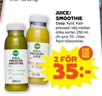 Stora Coop Juice/ smoothie erbjuda