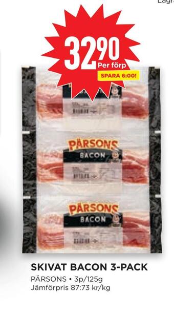 Willys Skivat bacon 3-pack erbjuda