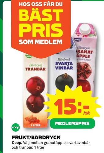 Coop Frukt/bärdryck erbjuda