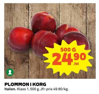 Coop Plommon i korg erbjuda