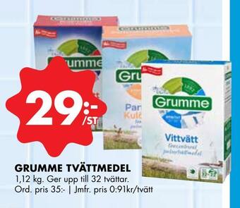 ÖoB Grumme tvättmedel erbjuda