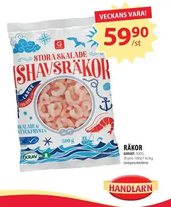 Handlar'n Räkor erbjuda