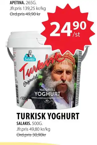 Handlar'n Turkisk yoghurt erbjuda