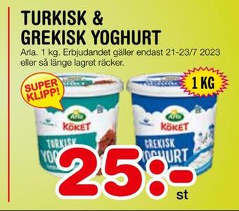 Nya Pulsen Turkisk & grekisk yoghurt erbjuda