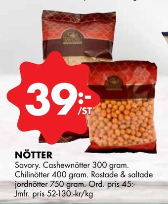 ÖoB Nötter erbjuda