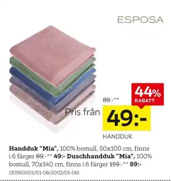 Handduk mia