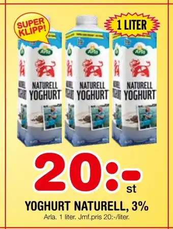 Nya Pulsen Yoghurt naturell, 3% erbjuda
