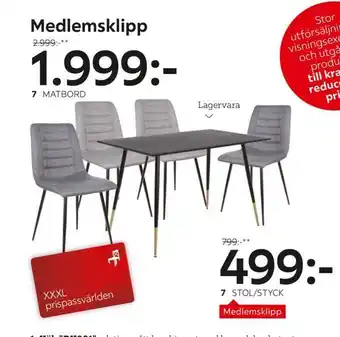 XXXLutz Matbord stilett erbjuda