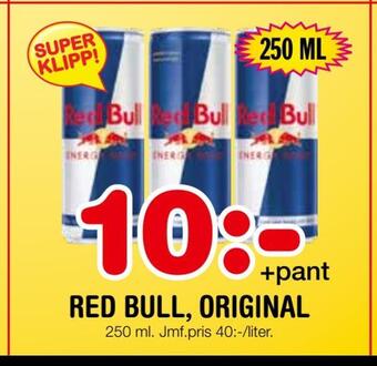 Nya Pulsen Red bull, original erbjuda