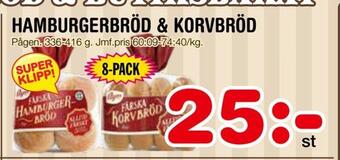 Nya Pulsen Hamburgerbröd & korvbröd erbjuda