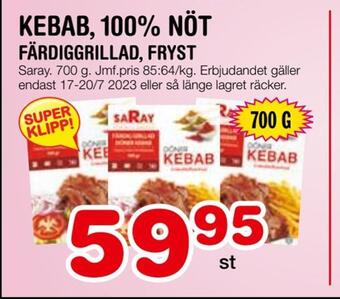 Nya Pulsen Kebab, 100% nöt erbjuda
