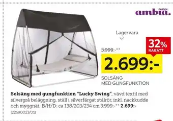 XXXLutz Solsäng med gungfunktion lucky erbjuda