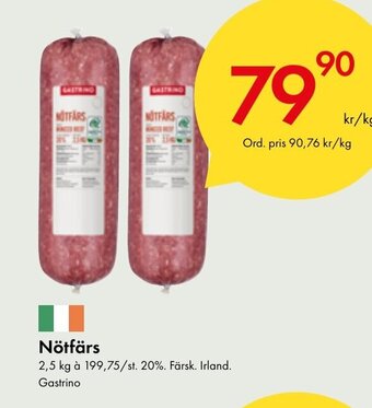 Snabbgross Nötfärs erbjuda