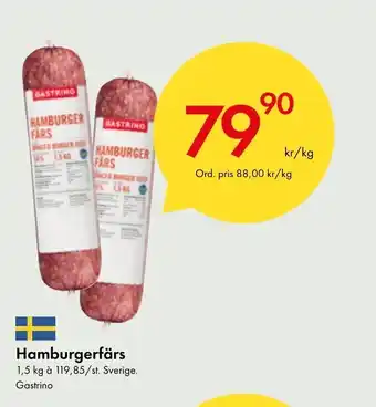 Snabbgross Hamburgerfärs 1,5 kg erbjuda
