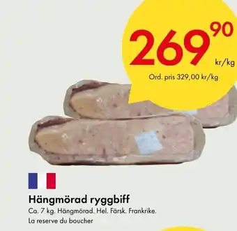 Snabbgross Hängmörad ryggbiff erbjuda