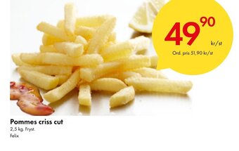 Snabbgross Pommes criss cut erbjuda