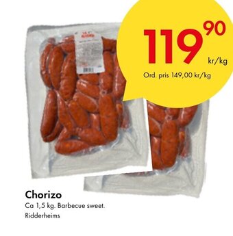 Snabbgross Chorizo erbjuda