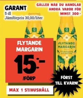 MatArket FLYTANDE MARGARIN erbjuda