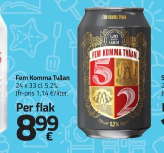 Fleggaard Fem komma tvåan öl erbjuda