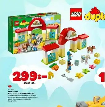 Lekia Lego duplo häststall och ponnyskötsel erbjuda