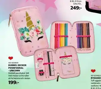 Lekia Dubbel decker pennfodral - unicorn erbjuda