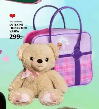 Cutekins - björn med väska