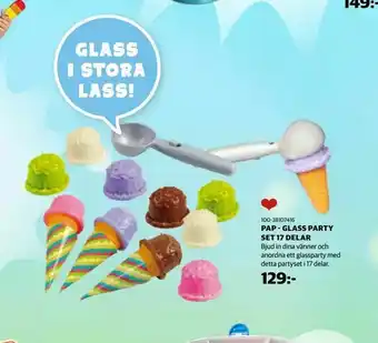 Pap - glass party set 17 delar