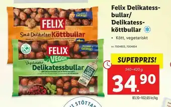 Felix Delikatess bullar/ Delikatess köttbullar