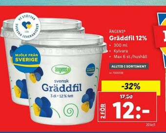Lidl Gräddfil 12% erbjuda