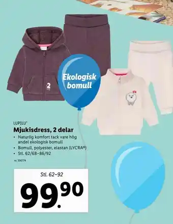 Lidl Mjukisdress, 2 delar erbjuda