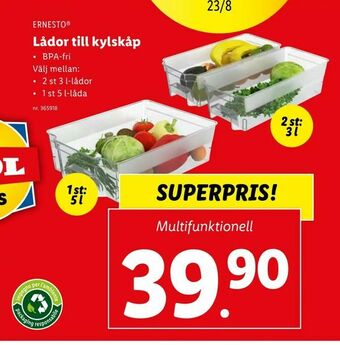Lådor till kylskåp