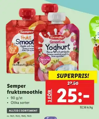 Lidl Semper fruktsmoothie erbjuda