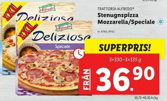 Lidl Stenugnspizza Mozzarella/Speciale erbjuda
