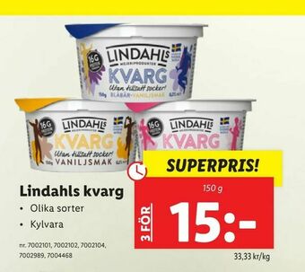 Lidl Lindahls kvarg erbjuda