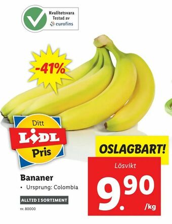 Lidl Bananer erbjuda