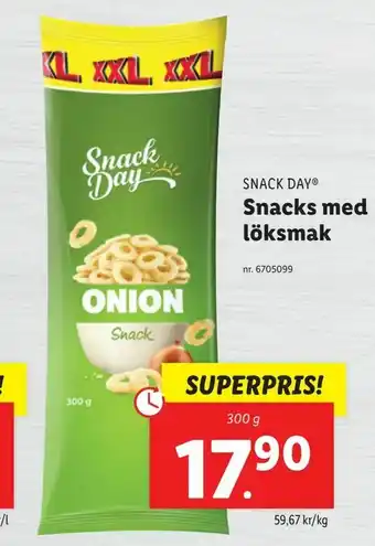 Lidl Snacks med löksmak erbjuda