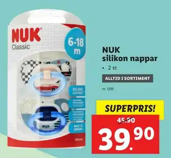 Lidl NUK silikon nappar erbjuda