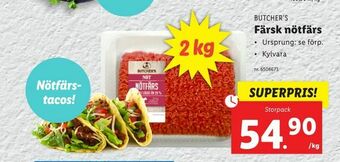 Lidl Färsk nötfärs erbjuda