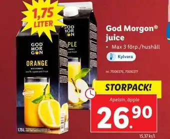 Lidl God MorgonⓇ juice erbjuda
