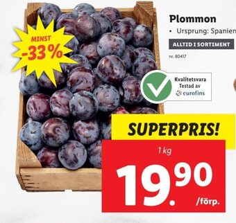 Lidl Plommon erbjuda