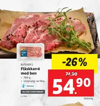 Lidl BUTCHER'S Fläskkarré erbjuda
