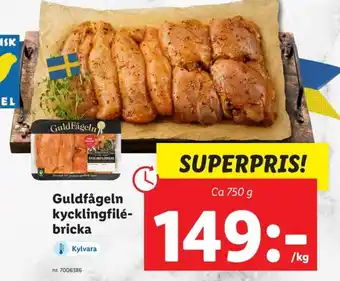 Lidl Guldfågeln kycklingfilé-bricka erbjuda
