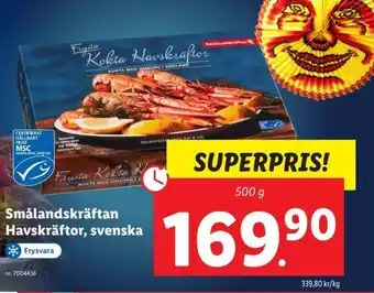 Smålandskräftan Havskräftor, svenska